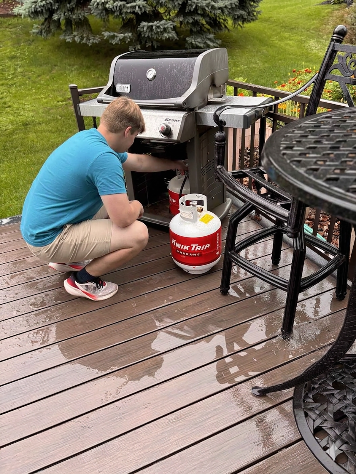 Ever Clever representatives can change propane grill tanks and clean your grill.