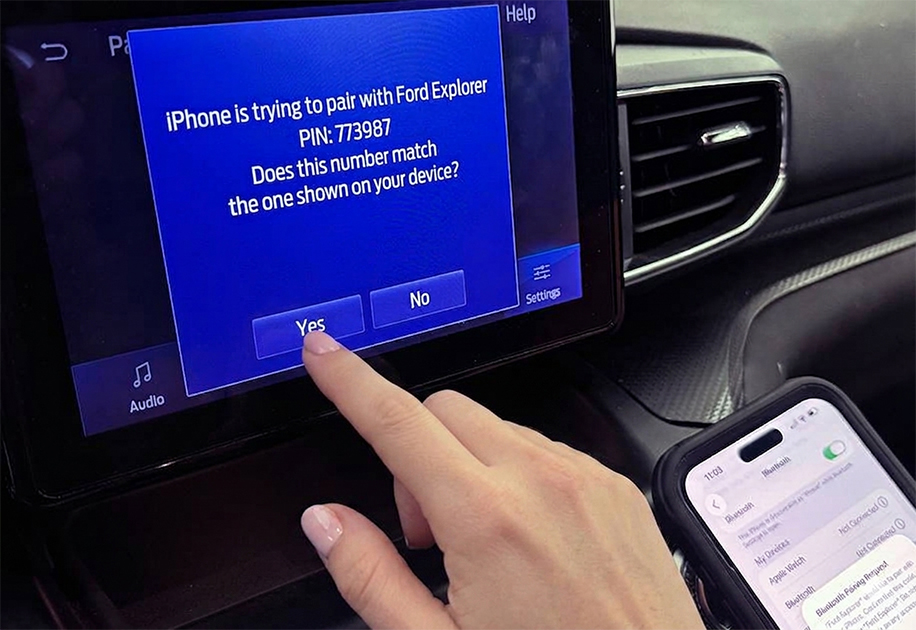 Pairing cell phone to car